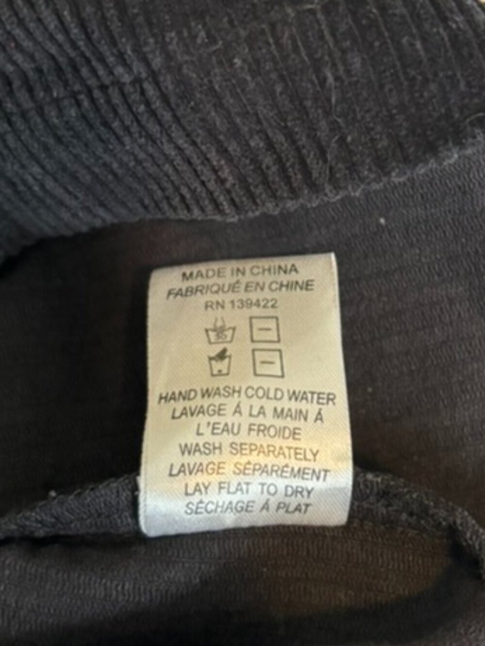 Black Corduroy Button Front Mini Skirt Size Small - Picture 5 of 5